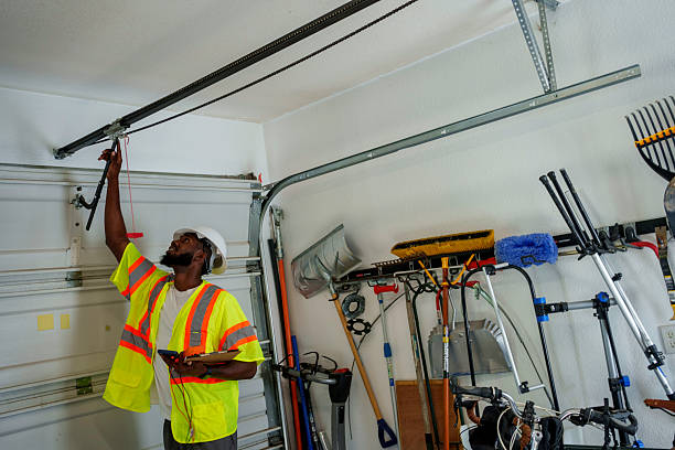 Professional Garage Door Panel Replacement technician working in Humboldt County County, CA